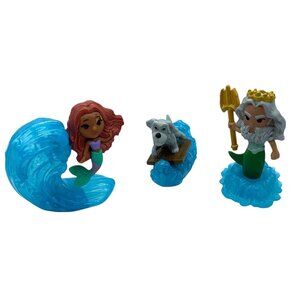 Disney The Little Mermaid 2022 McDonald Toys Set 3 Figures Ariel King Triton Max